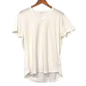 Orlebar Brown Women's Classic White V-Neck T-Shirt Short Sleeve Cotton Size XL